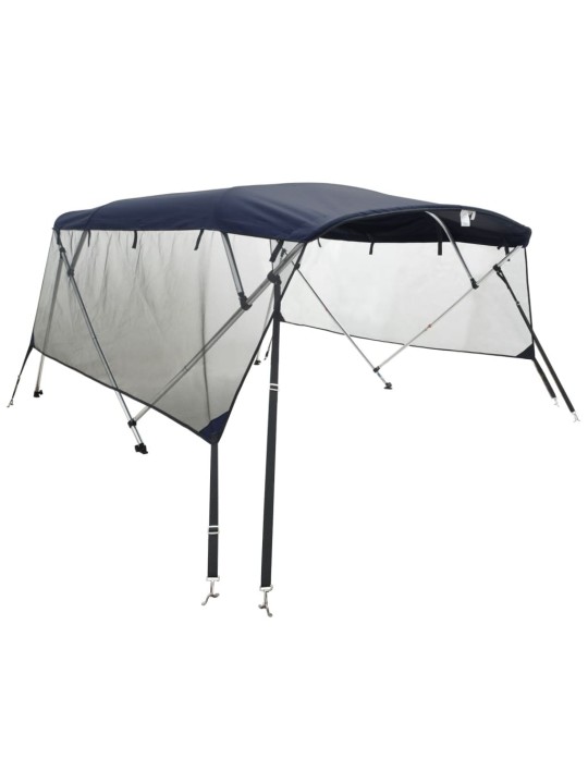 Bimini stříška se 4 oblouky a bočnicemi 243x(170–182)x137 cm