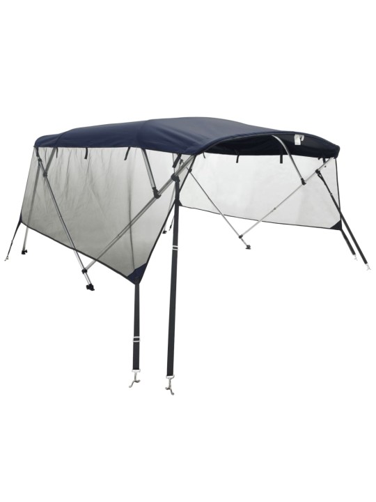 Bimini stříška se 4 oblouky a bočnicemi 243x(185–198)x137 cm