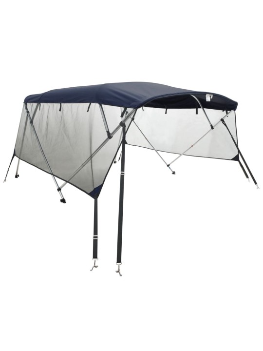 Bimini stříška se 4 oblouky a bočnicemi 243x(200–213)x137 cm
