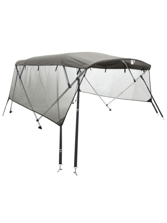 Bimini stříška se 4 oblouky a bočnicemi 243x(170–182)x137 cm