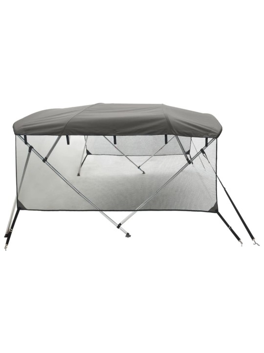 Bimini stříška se 4 oblouky a bočnicemi 243x(200–213)x137 cm