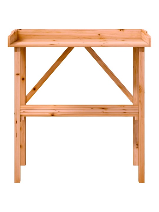 Přesazovací stůl s policí hnědý 78 x 38 x 82,5 cm masivní jedle