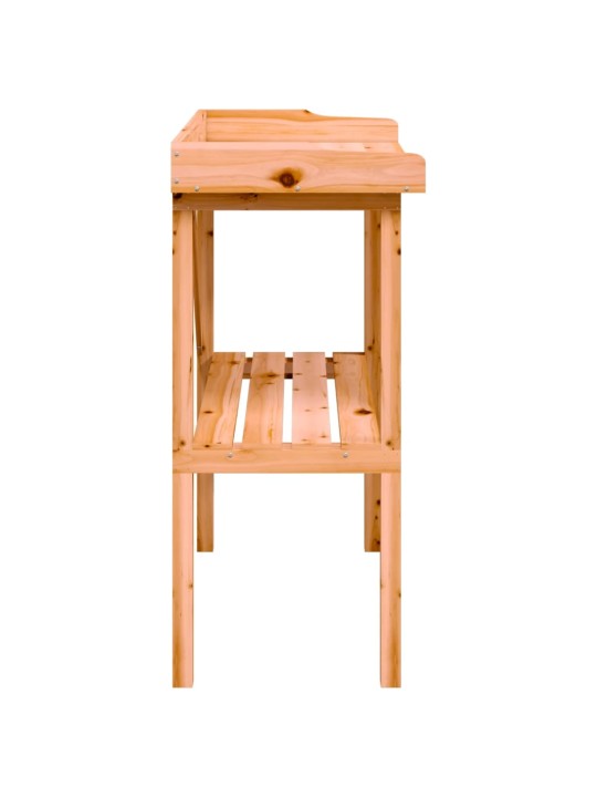 Přesazovací stůl s policí hnědý 78 x 38 x 82,5 cm masivní jedle