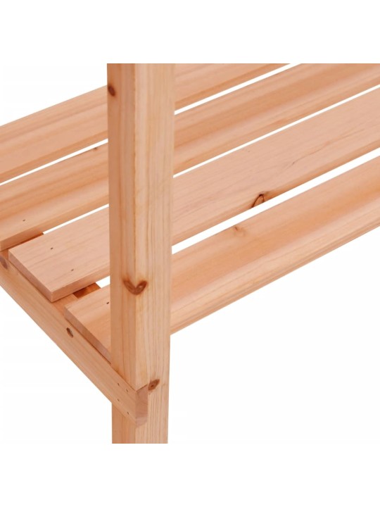 Přesazovací stůl s policí hnědý 78 x 38 x 82,5 cm masivní jedle