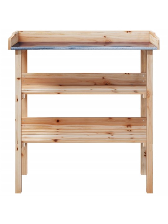 Přesazovací stůl s policemi 78x38x82,5 cm masivní jedlové dřevo