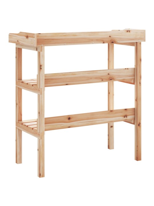 Přesazovací stůl s policemi 78x38x82,5 cm masivní jedlové dřevo