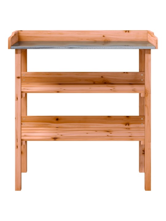 Přesazovací stůl s policemi hnědý 78x38x82,5 cm masivní jedle