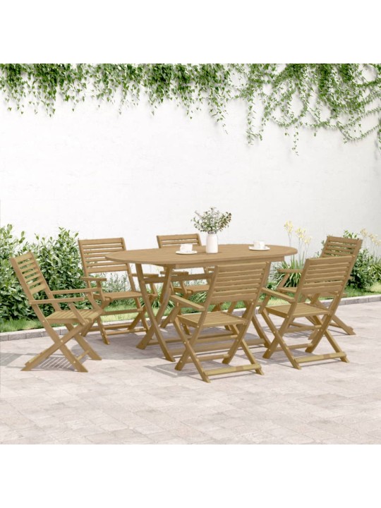 Skládací zahradní židle 8 ks 54,5x61,5x86,5 cm masivní akácie