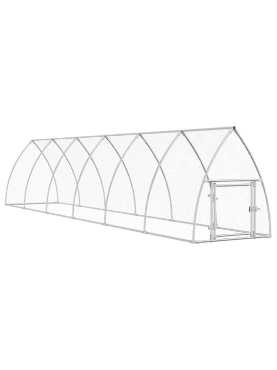 Klec pro kuřata stříbrná 600 x 105 x 120 cm pozinkovaná ocel