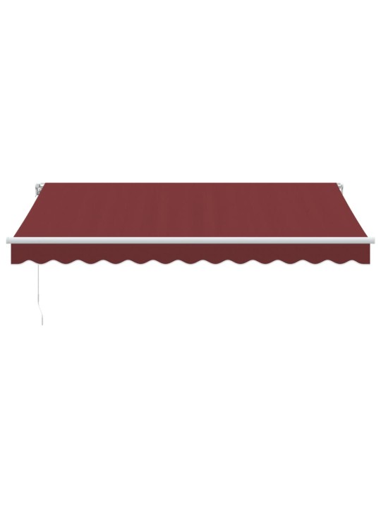 Ručně zatahovací markýza s led burgundská 350 x 250 cm