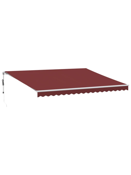 Automatická zatahovací markýza s LED burgundská 450 x 350 cm