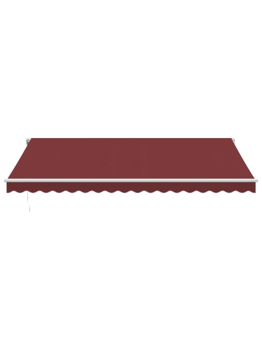 Automatická zatahovací markýza s LED burgundská 450 x 350 cm
