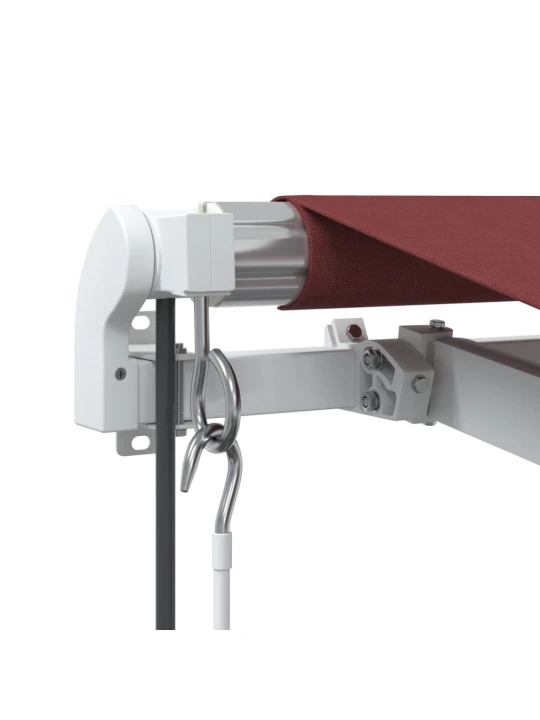Automatická zatahovací markýza s LED burgundská 450 x 350 cm