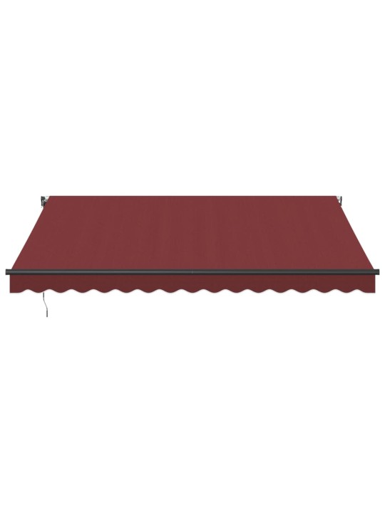 Automatická zatahovací markýza s led burgundská 400 x 350 cm