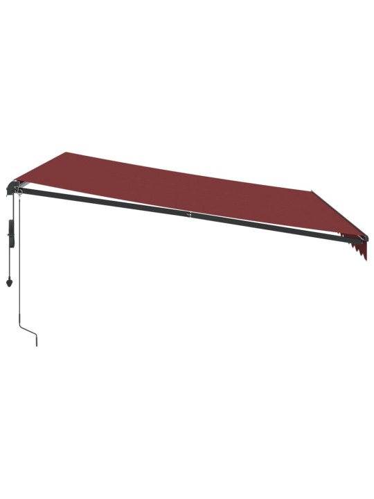 Automatická zatahovací markýza s led burgundská 400 x 350 cm