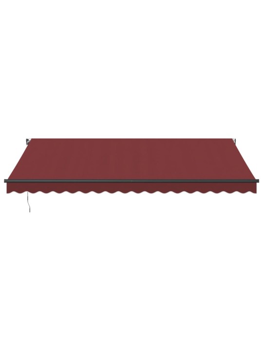 Ručně zatahovací markýza s led světly burgundská 450 x 350 cm