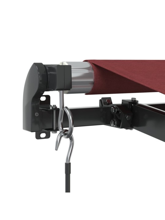 Ručně zatahovací markýza s led světly burgundská 450 x 350 cm