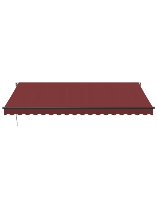 Automatická zatahovací markýza s led burgundská 450 x 350 cm