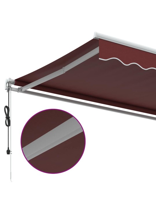 Automatická zatahovací markýza burgundská 400 x 300 cm