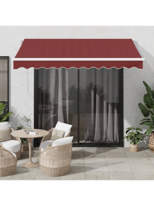 Ručně zatahovací markýza burgundská 300 x 250 cm