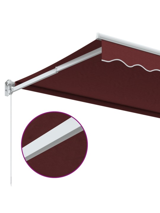 Ručně zatahovací markýza burgundská 350 x 250 cm