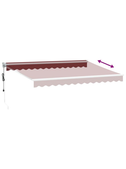 Automatická zatahovací markýza burgundská 350 x 250 cm