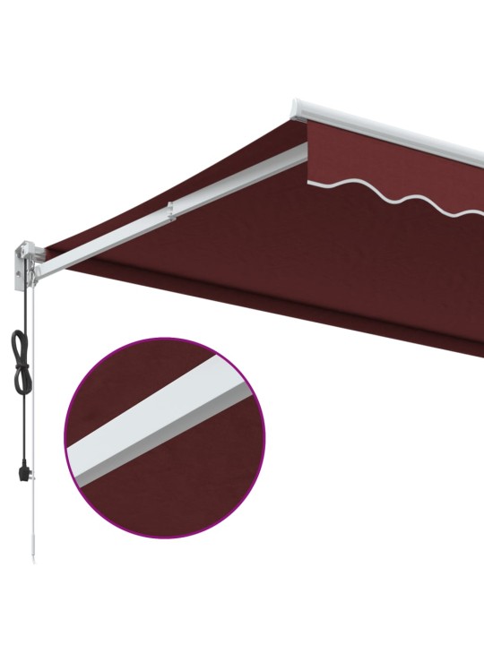 Automatická zatahovací markýza burgundská 350 x 250 cm