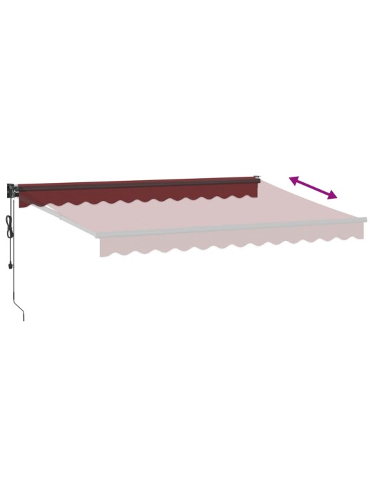 Automatická zatahovací markýza burgundská 350 x 250 cm