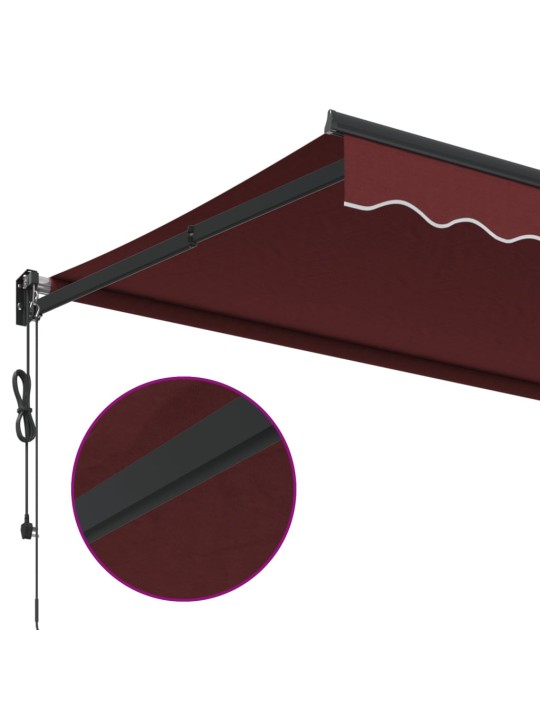 Automatická zatahovací markýza burgundská 350 x 250 cm
