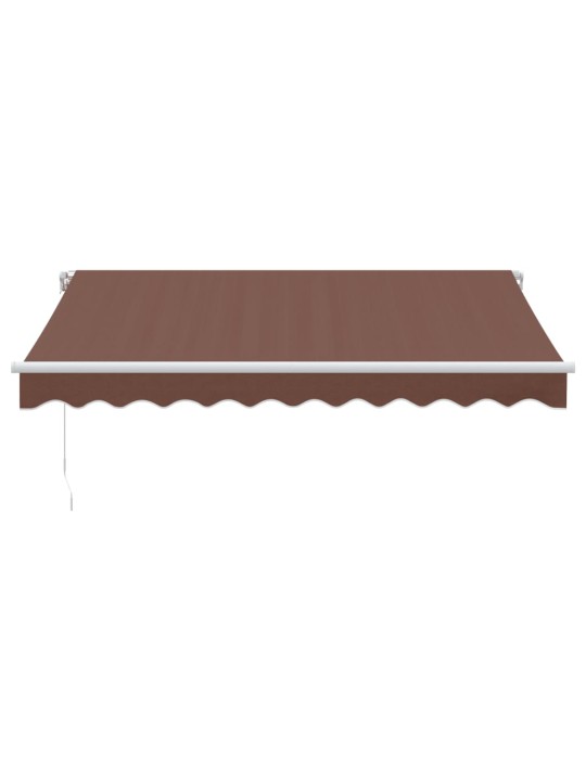 Ručně zatahovací markýza s led světly hnědá 300 x 250 cm