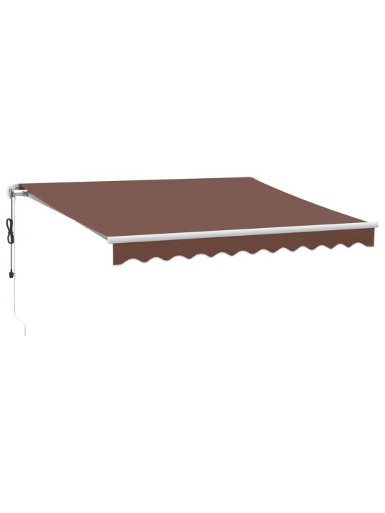 Automatická zatahovací markýza hnědá 300 x 250 cm