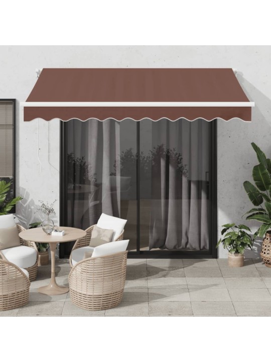 Automatická zatahovací markýza hnědá 300 x 250 cm