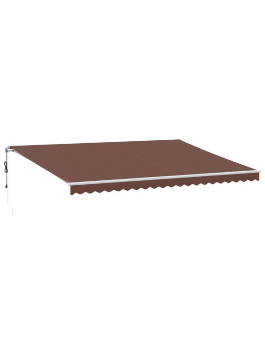Automatická zatahovací markýza s LED hnědá 500 x 300 cm