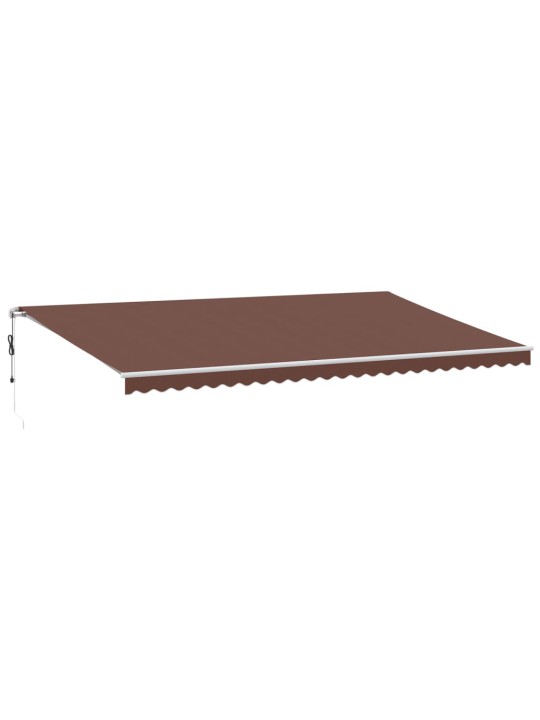 Automatická zatahovací markýza s LED hnědá 600 x 300 cm