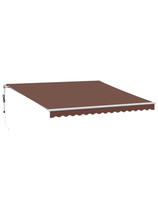 Automatická zatahovací markýza s LED hnědá 400 x 350 cm