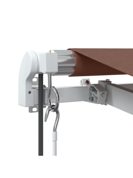 Automatická zatahovací markýza s LED hnědá 400 x 350 cm