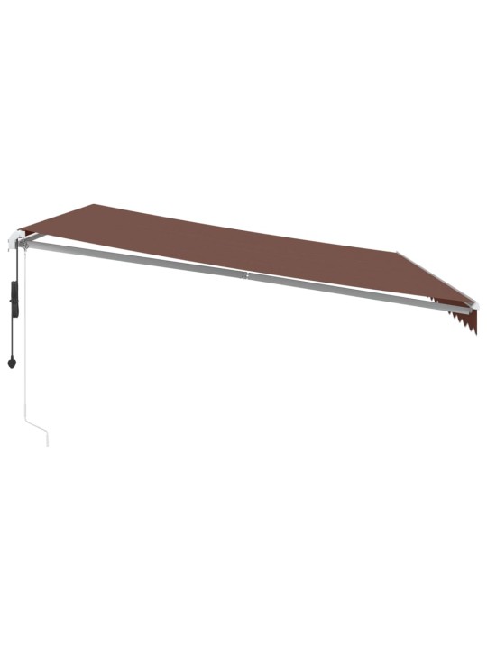 Automatická zatahovací markýza hnědá 450 x 350 cm