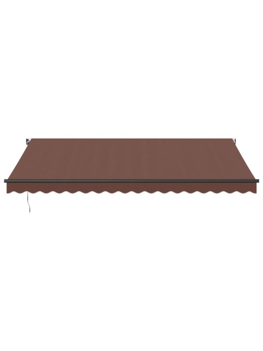 Ručně zatahovací markýza s led světly hnědá 450 x 350 cm