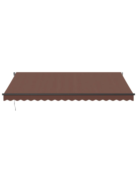 Ručně zatahovací markýza s led světly hnědá 450 x 350 cm