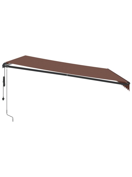 Automatická zatahovací markýza hnědá 450 x 350 cm