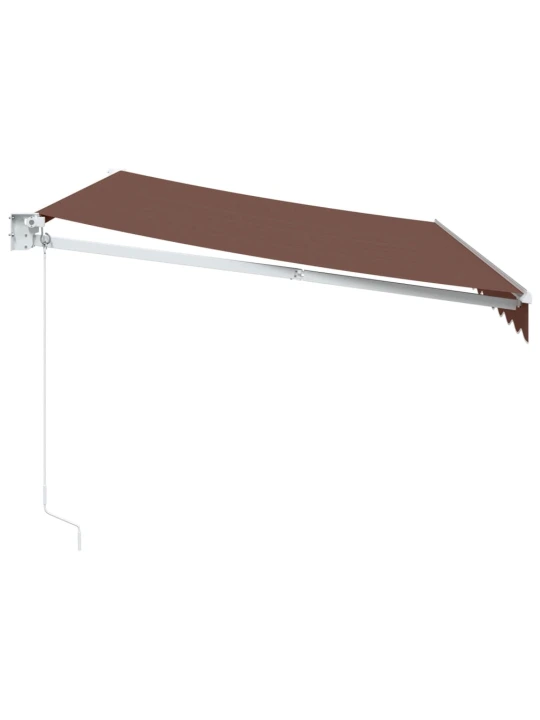 Ručně zatahovací markýza hnědá 350 x 250 cm