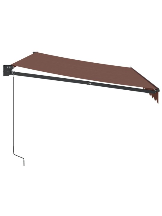 Ručně zatahovací markýza hnědá 350 x 250 cm