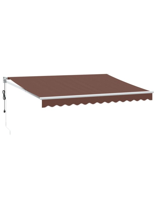 Automatická zatahovací markýza hnědá 350 x 250 cm