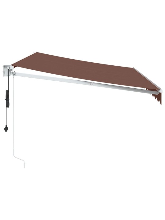 Automatická zatahovací markýza hnědá 350 x 250 cm