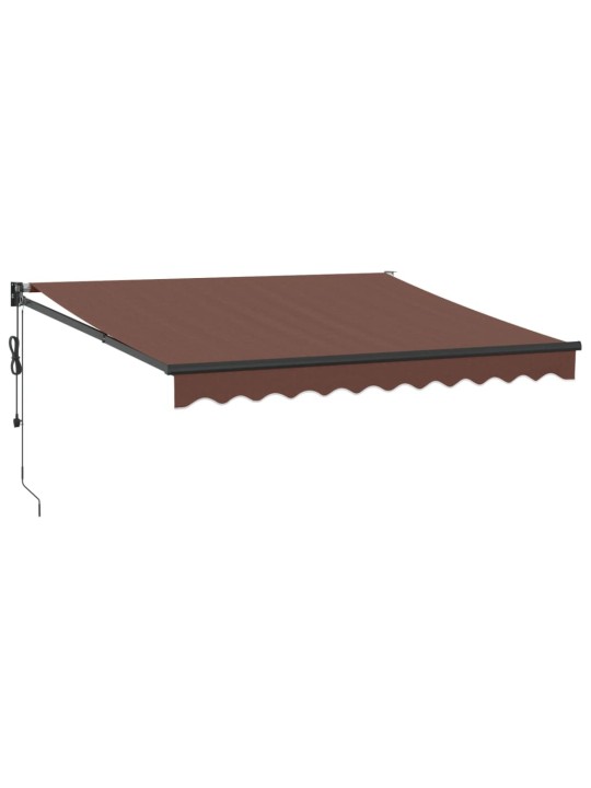 Automatická zatahovací markýza hnědá 300 x 250 cm