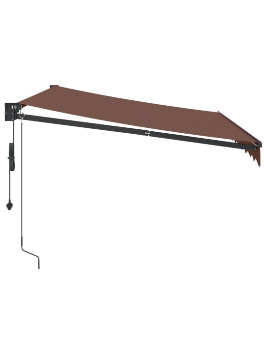 Automatická zatahovací markýza hnědá 300 x 250 cm