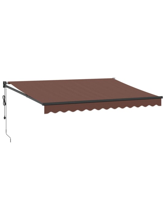 Automatická zatahovací markýza hnědá 350 x 250 cm