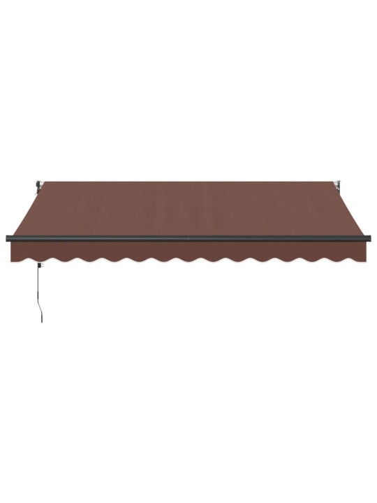 Automatická zatahovací markýza hnědá 350 x 250 cm