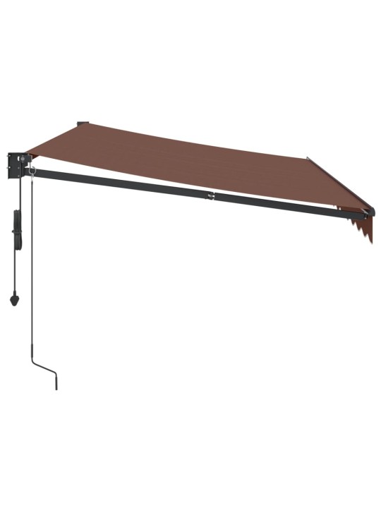 Automatická zatahovací markýza hnědá 350 x 250 cm