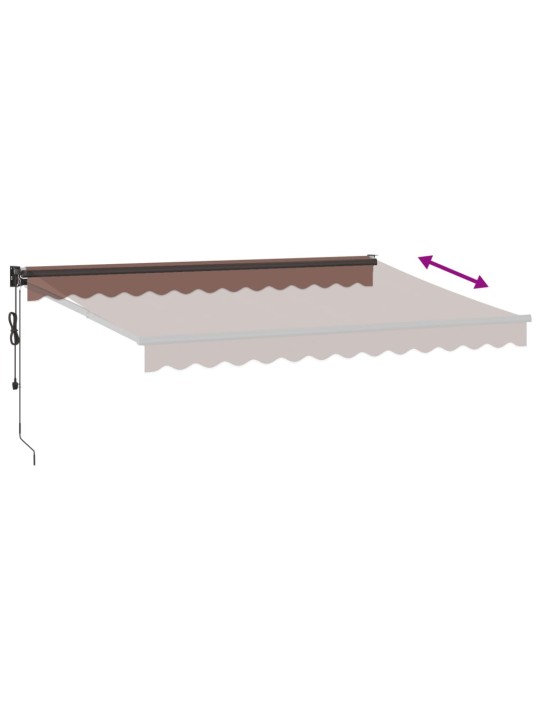 Automatická zatahovací markýza hnědá 350 x 250 cm